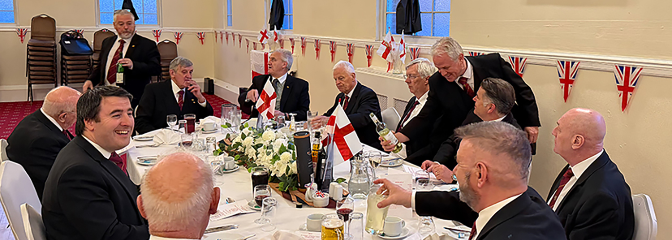 Celebrating at the festive board.