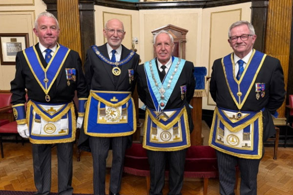 Pictured from left to right, are: Geoff Green, John James, Bernard Ashley and Roy Cowley.