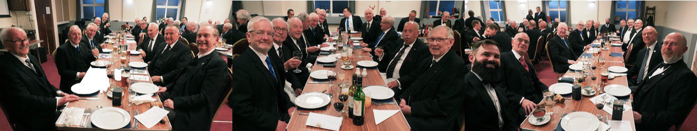 Brethren enjoying the festive board. Brethren enjoying the festive board.