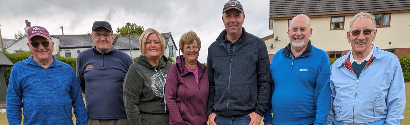 Pictured from left to right, are: Mike Dutton, Brian Southworth, Christina Dutton, Cathy Faithful, Jamie Faithful, Ian Tupling and Malcolm Sandywell.
