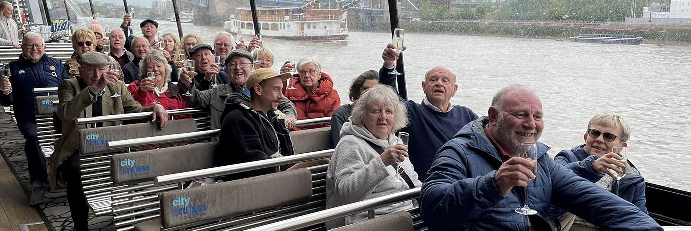 A trip along the Thames with prosecco in hand. A trip along the Thames with prosecco in hand.