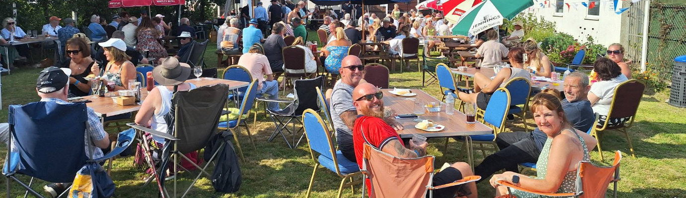 Wyre Lodge members and their guests looking forward to the barbecue. Wyre Lodge members and their guests looking forward to the barbecue.