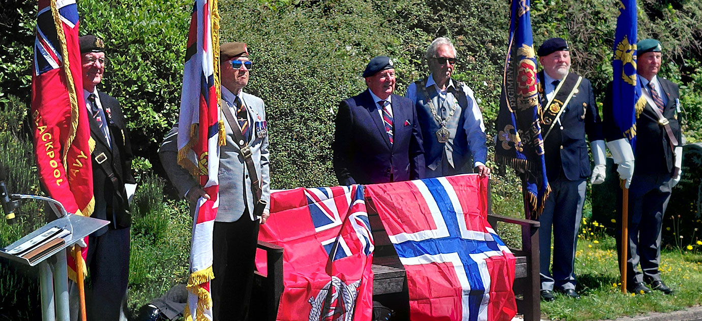 Guard of honour with Martin Poole (centre left) and Councillor Steve Nicholls (centre right). Guard of honour with Martin Poole (centre left) and Councillor Steve Nicholls (centre right).