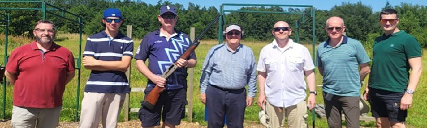 The shooting team from left to right, are: Rob Fitzsimmons, Shamus Fitzsimmons, Ian Halsall, Malcom Bell, Lawrence Alston, Peter Littlehales and Ryan Modlin.