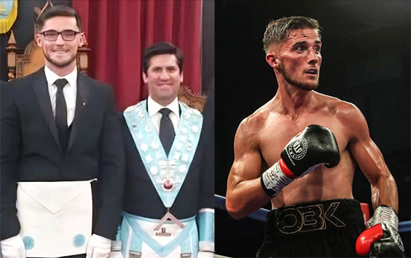 Pictured left: Owen Kirk (left) member of Morecambe Lodge. Pictured right: Owen Kirk, a professional boxer.