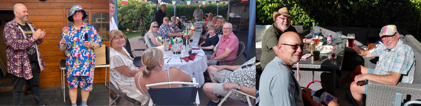 Pictured left: Ronnie Coles (right) wins best dressed gent at Royal Oak Lodge BBQ. Pictured centre: guests at Royal Oak Lodge Italian night. Pictured right from left to right, are: Dave Calvert, Mick Fisher and Ian Fell at New Sanctuary Lodge BBQ. Pictured left: Ronnie Coles (right) wins best dressed gent at Royal Oak Lodge BBQ. Pictured centre: guests at Royal Oak Lodge Italian night. Pictured right from left to right, are: Dave Calvert, Mick Fisher and Ian Fell at New Sanctuary Lodge BBQ.