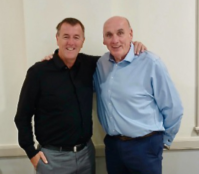 Matt Le Tissier (left) and Alan Cartwright Matt Le Tissier (left) and Alan Cartwright