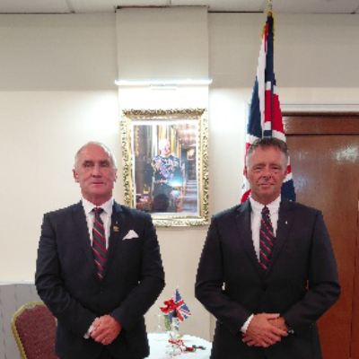 Darren Taylor (left) with Richie Puttock.