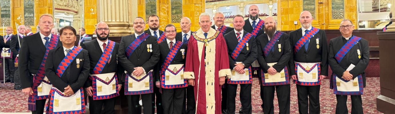 Mark Matthews (centre) with the white ribbon companions. Mark Matthews (centre) with the white ribbon companions.