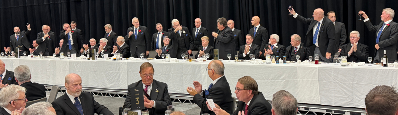 A full top table. A full top table.