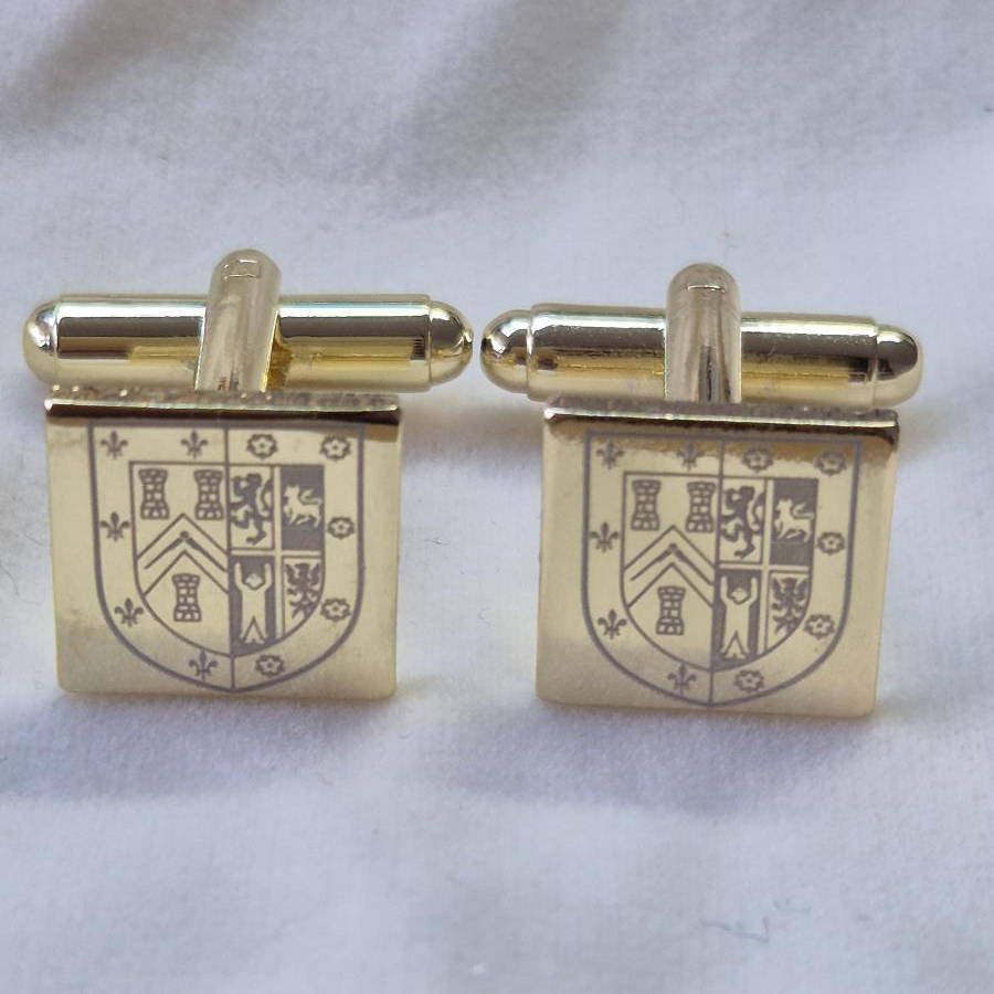 Provincial Cufflinks – Gold with laser design Provincial logo (NEW IN)