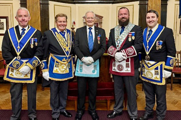 Pictured from left to right, are: Geoff Green, Kevin Poynton, Dave Hillman, Stuart Kidd and Mick Southern.