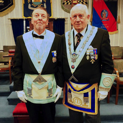 Barry Simmonds (left) with Peter Whiteside.