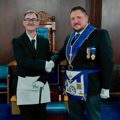 Nick Griffiths (left) with Adam Simpson