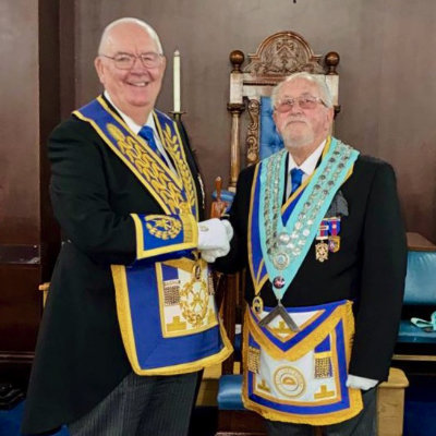 Ted Rhodes (left) with Bill Acton. Ted Rhodes (left) with Bill Acton.