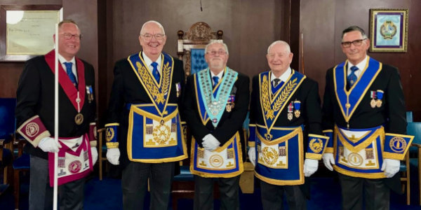 Pictured from left to right, are: Andrew Greenlees, Ted Rhodes, Bill Acton, Harry Cox and Eddie Wilkinson. Pictured from left to right, are: Andrew Greenlees, Ted Rhodes, Bill Acton, Harry Cox and Eddie Wilkinson.