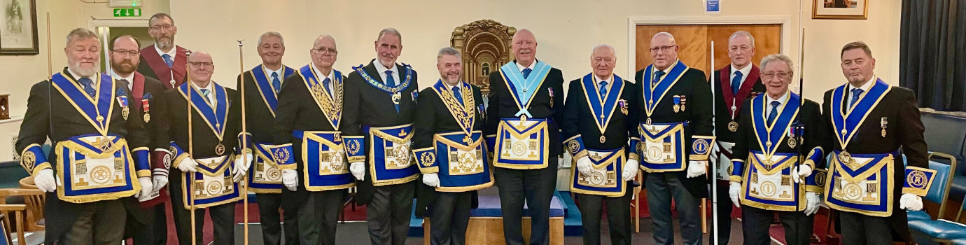 Andrew Clark (centre) with grand officers and Provincial grand lodge officers. Andrew Clark (centre) with grand officers and Provincial grand lodge officers.