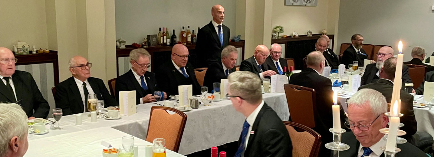 Brethren enjoying the festive board. Brethren enjoying the festive board.