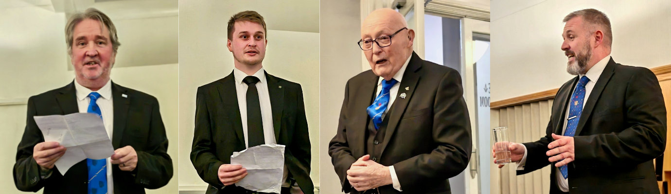 Pictured left: Joe Shaw. Pictured centre left: Liam Booth. Pictured centre right: Kenneth Taylor. Pictured right: David Hodge Pictured left: Joe Shaw. Pictured centre left: Liam Booth. Pictured centre right: Kenneth Taylor. Pictured right: David Hodge